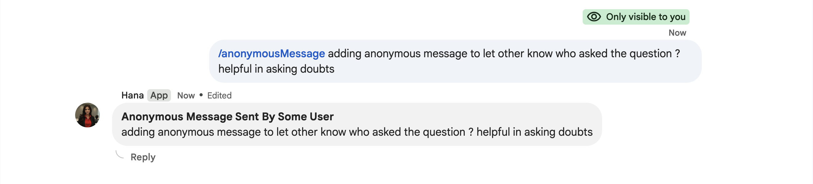 Anonymous Message