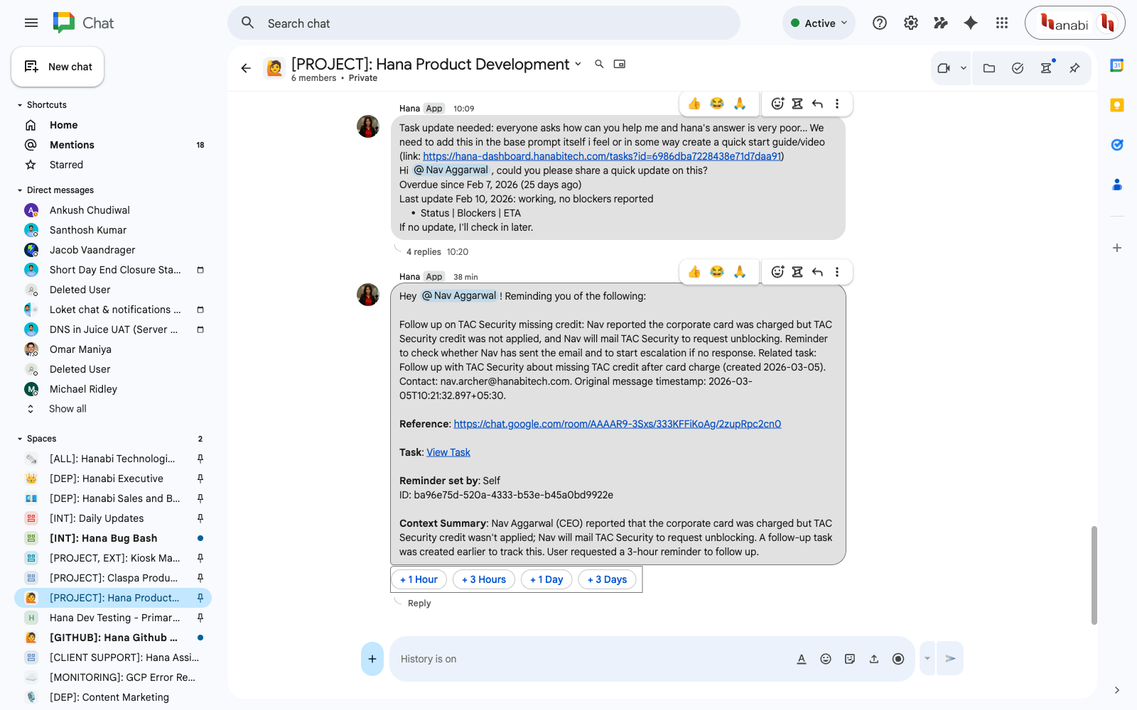 Automated Reminder Output