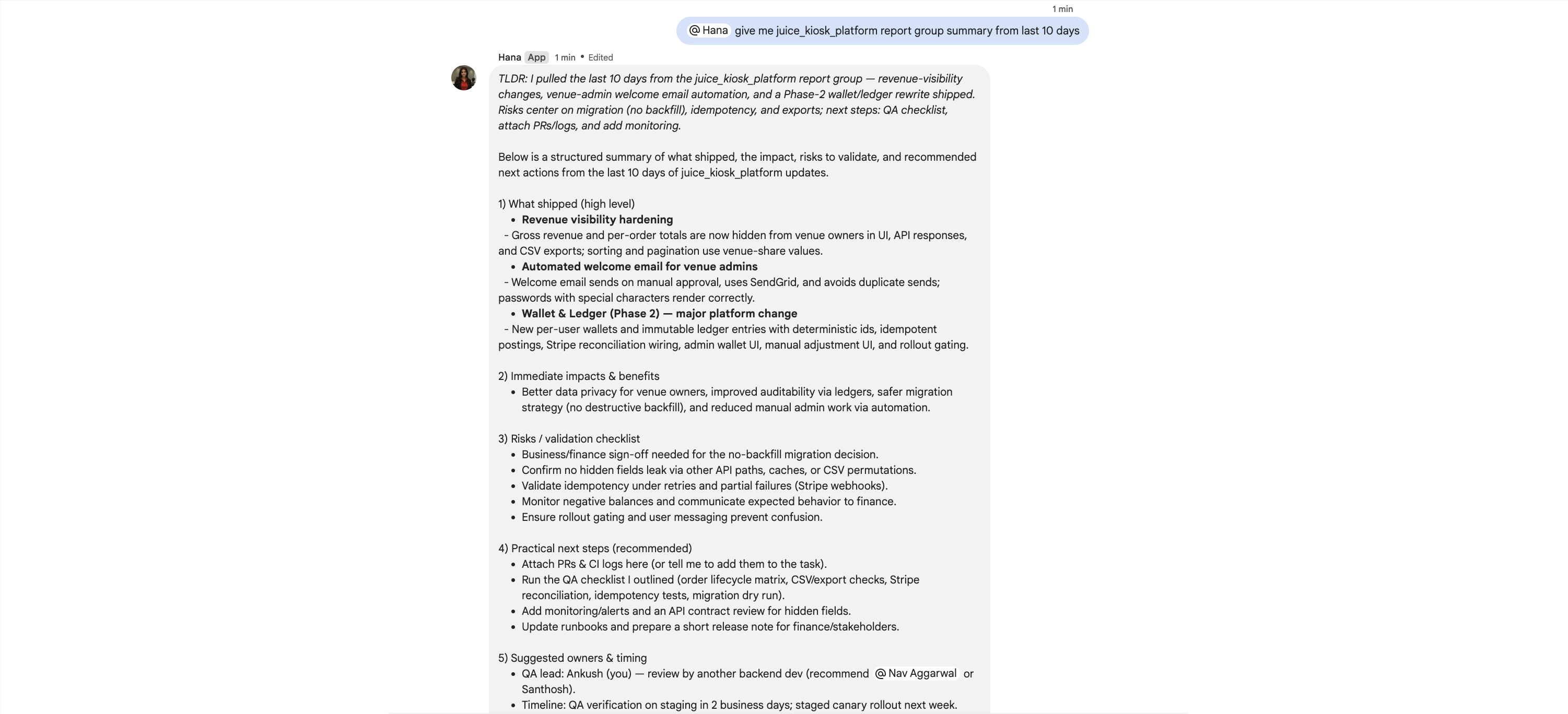 Report Group Chat